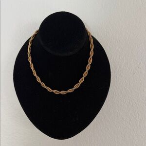 Vintage Gold-Tone Twisted Necklace